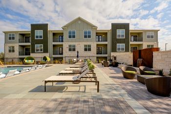 Grand pool with massive sundeck